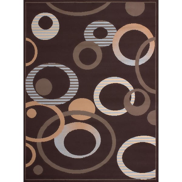 United Weavers Hip Hop Chocolate 5 ft. x 7 ft. Indoor Area Rug