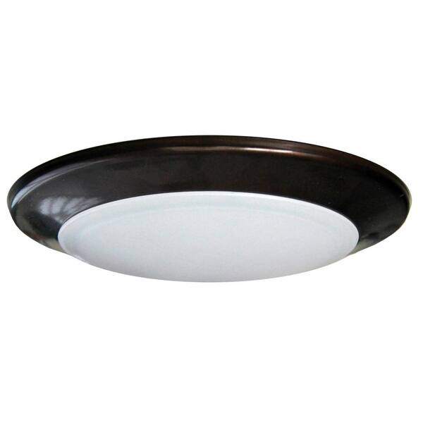 Amax Lighting Round Disk Light Length 6 In Bronze Fixture 3000k Warm White New Construction Recessed Integrated Led Trim Kit Sm6dl Bz The Home Depot - Disk 8 Wide Nickel Round Led Indoor Outdoor Ceiling Light