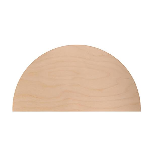 Handprint 1/2 in. x 16 in. Birch Plywood Half Circle 453782 The Home