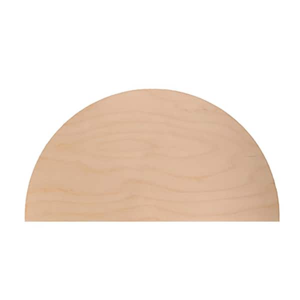 Handprint 1/2 in. x 16 in. Birch Plywood Half Circle