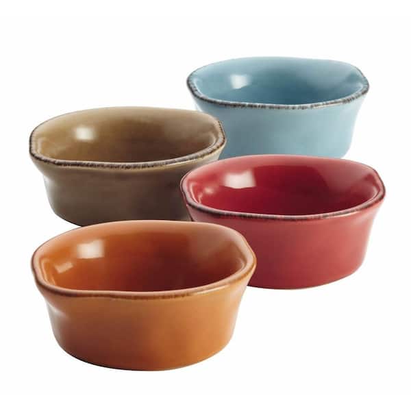 Rachael Ray Cucina Stoneware 4-Piece Dipping Cup Set in Assorted