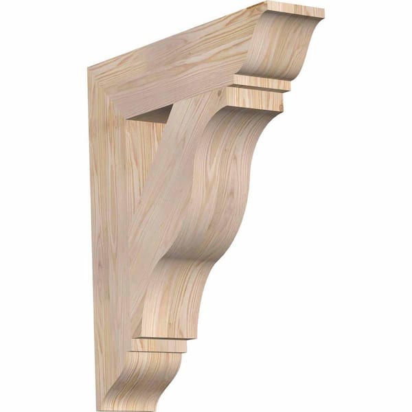 Ekena Millwork 5.5 in. x 30 in. x 26 in. Douglas Fir Funston Traditional Smooth Bracket