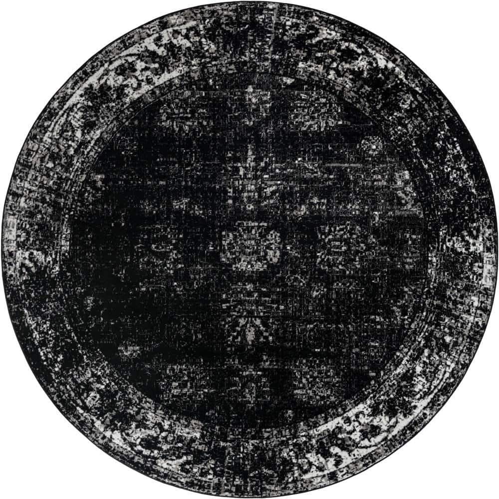 Unique Loom Sofia Casino Black 12 ft. x 12 ft. Area Rug 3193459 The