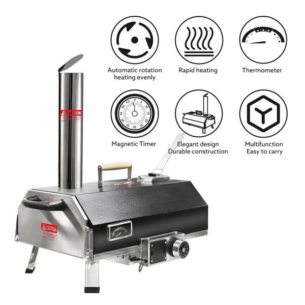 Costway Oven Wood Fire Pizza Maker Grill Outdoor Pizza Oven with Pizza  Stone and Waterproof Cover OP70813 - The Home Depot