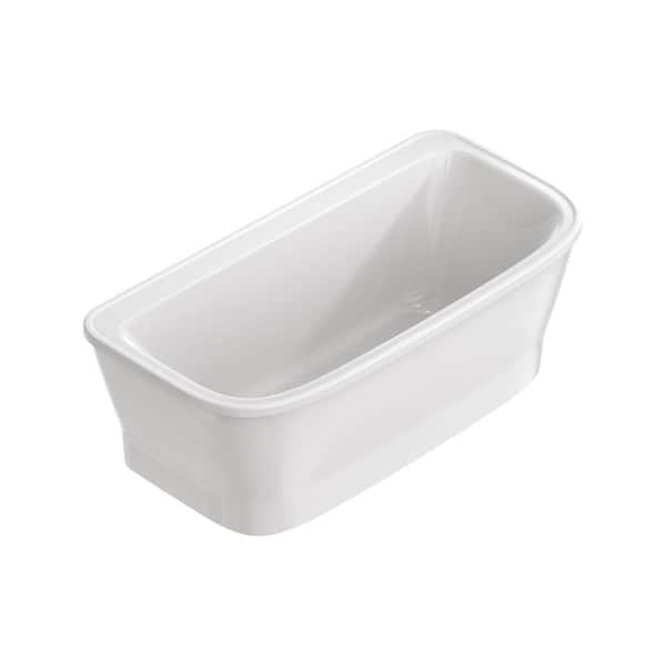 Aspirations 68 in. x 34 in. Freestanding Soaking Bathtub in White