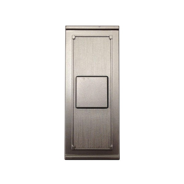 Defiant Wireless Battery Operated Doorbell Push Button, Brushed Nickel