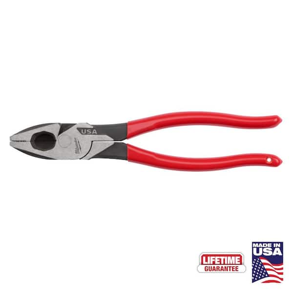 Milwaukee 9 in. Lineman's Pliers with Fish Tape Puller and Dipped Grip