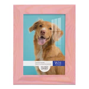 Woodgrain 3.5 in. x 5 in. Sunset Pink Picture Frame