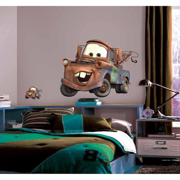 ontrouw Verrast namens RoomMates 5 in. x 19 in. Cars Mater Peel and Stick Giant Wall Decal  (7-Piece) RMK1519GM - The Home Depot
