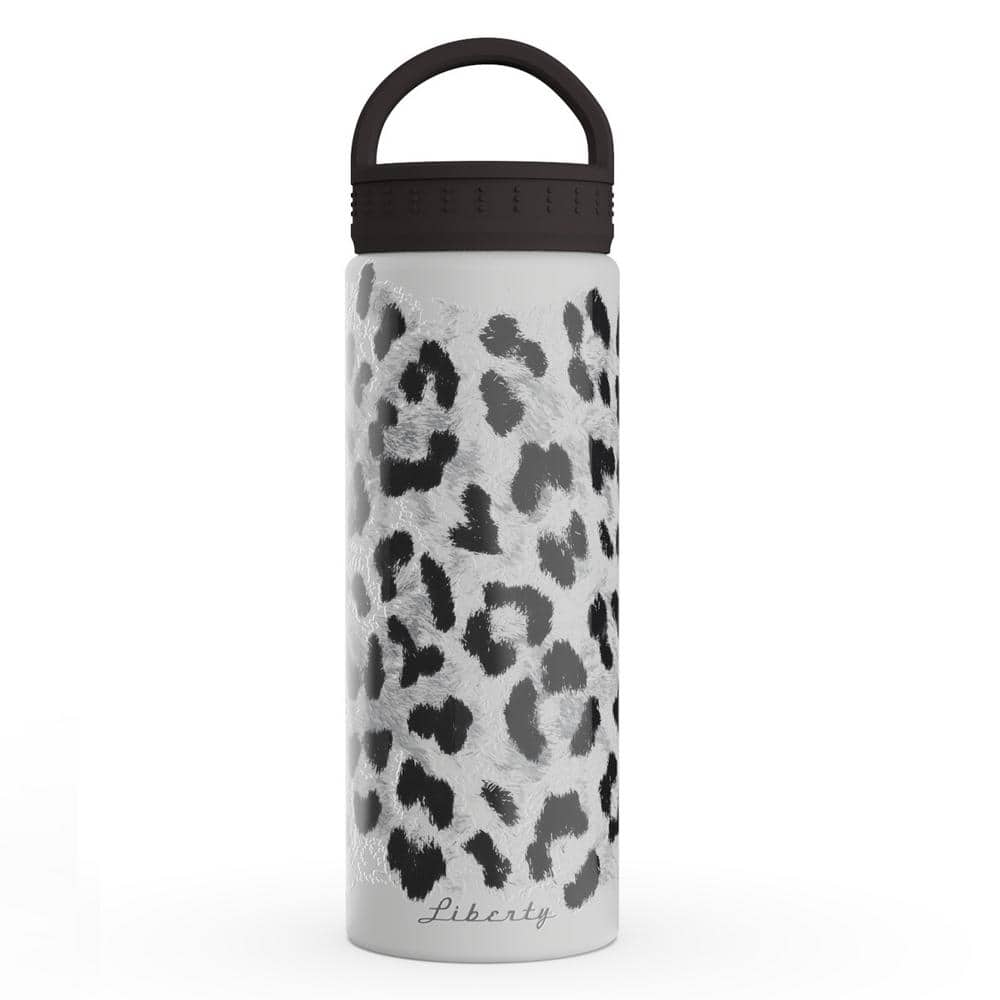 Liberty 32 oz. Fog Gray Insulated Stainless Steel Water Bottle with D-Ring Lid