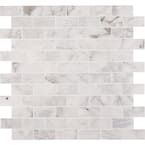 Calacatta Cressa 12 in. x 12 in. x 10 mm Honed Marble Mosaic Tile (9.8 sq. ft. / case)