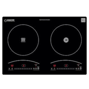 20 in. 120-Volt 2 Induction and 2 Ceramic Electric Hybrid Cooktop in Black