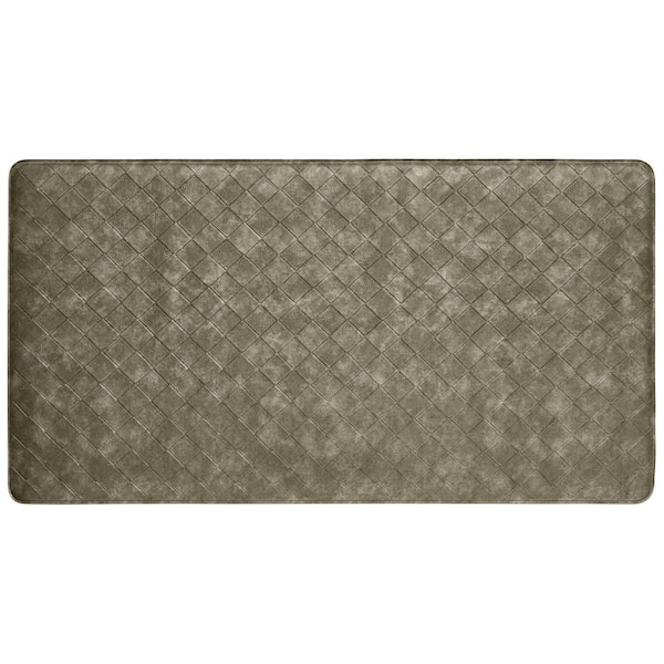 Home Dynamix Trenton Solace Sage 17 in. x 32 in. Anti Fatigue Kitchen Mat