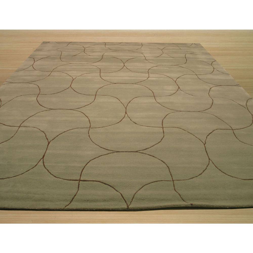 Transitional Tufted Blue Floral 5'x8' Wool Area Rug