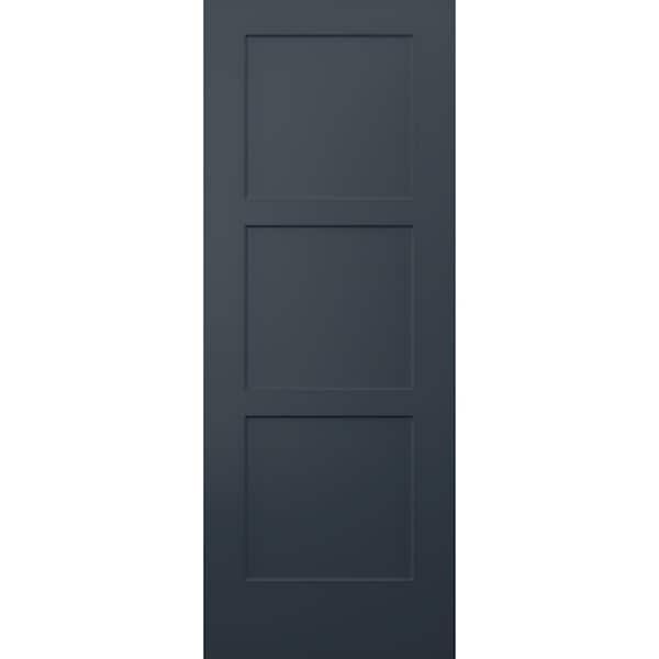 JELD-WEN 30 in. x 80 in. Birkdale Denim Stain Smooth Solid Core Molded Composite Interior Door Slab