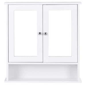 Glacier Bay Lancaster 21 in. W x 8 in. D x 26 in. H Surface-Mount Raised  panel Bathroom Storage Wall Cabinet in White LAOJ25-WH - The Home Depot