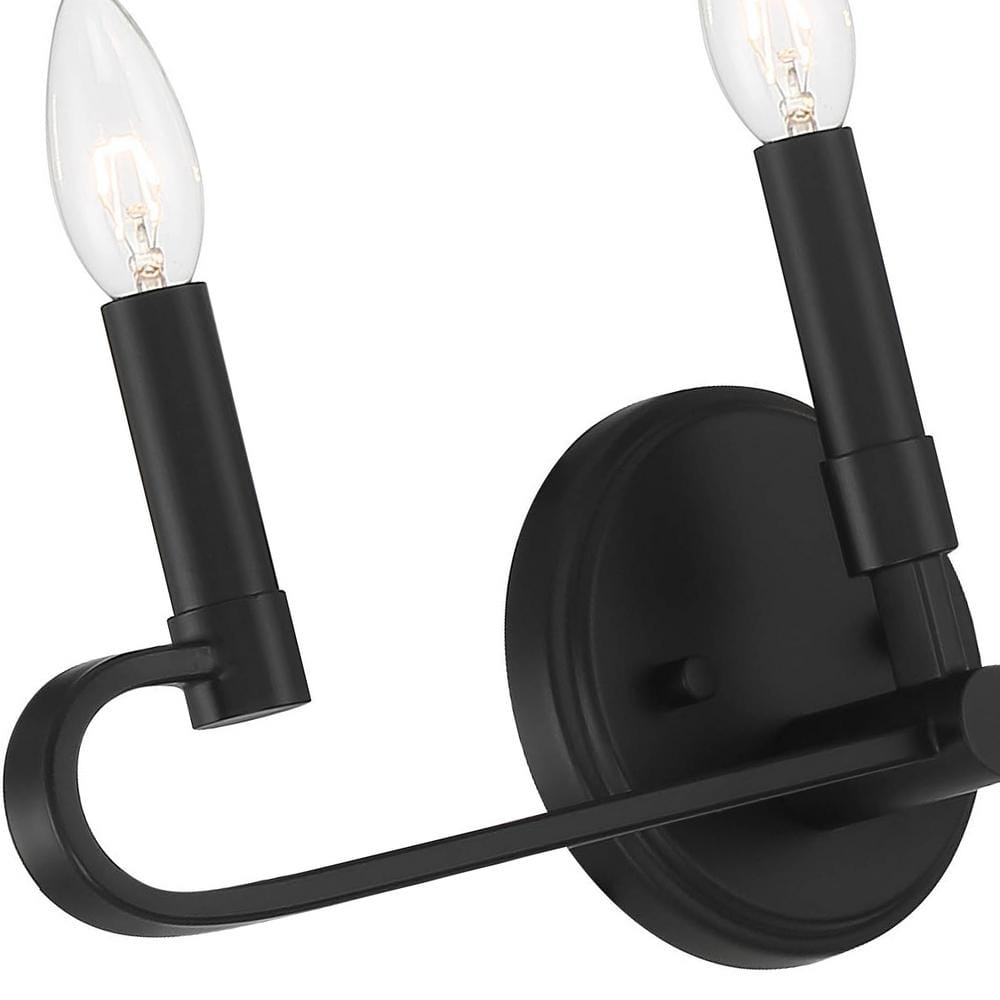 Matte Black Modern Dimmable 3-Light Vanity Fixture