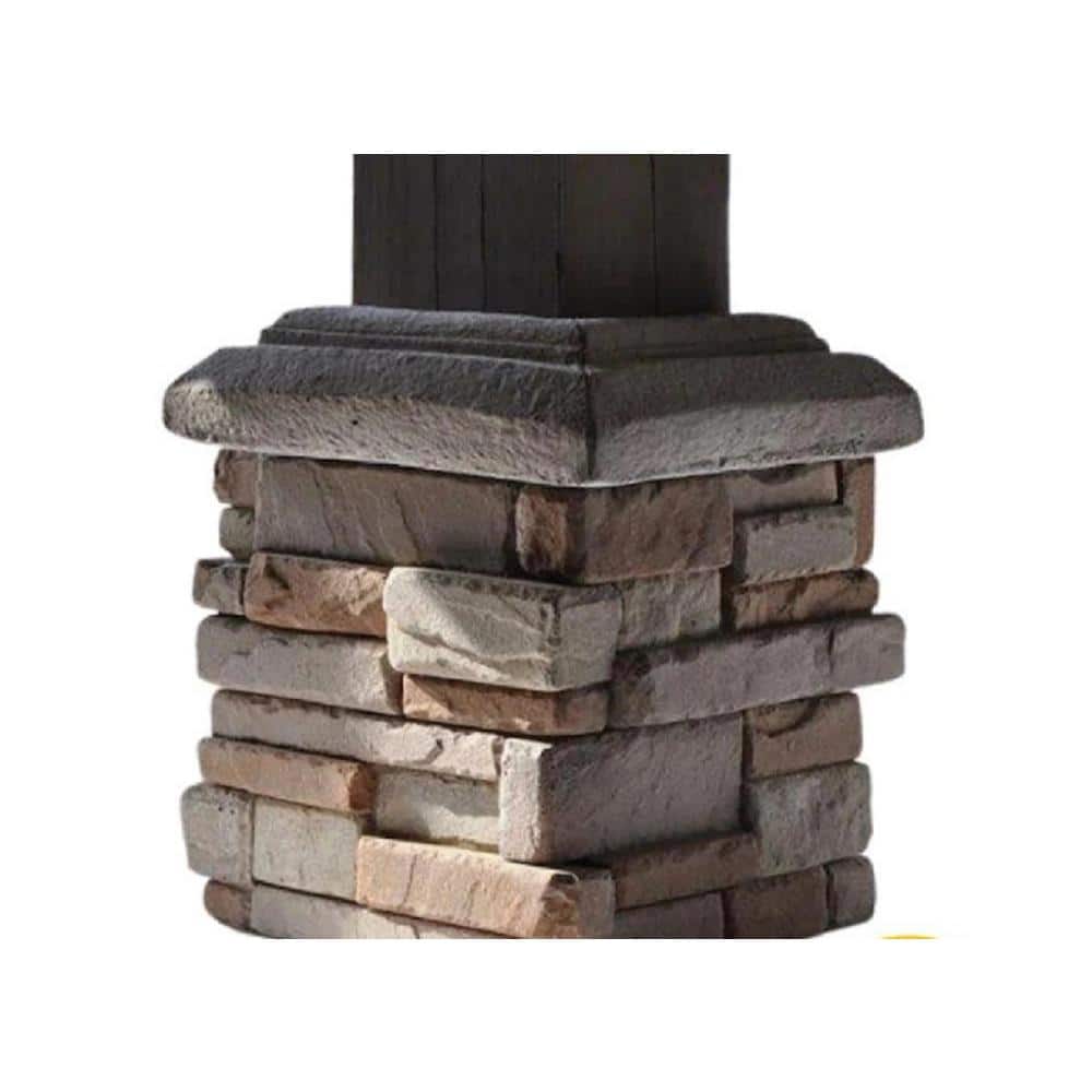 MRock PSeries 6 x 6 Cortland Ledge Post Surround Concrete Stone
