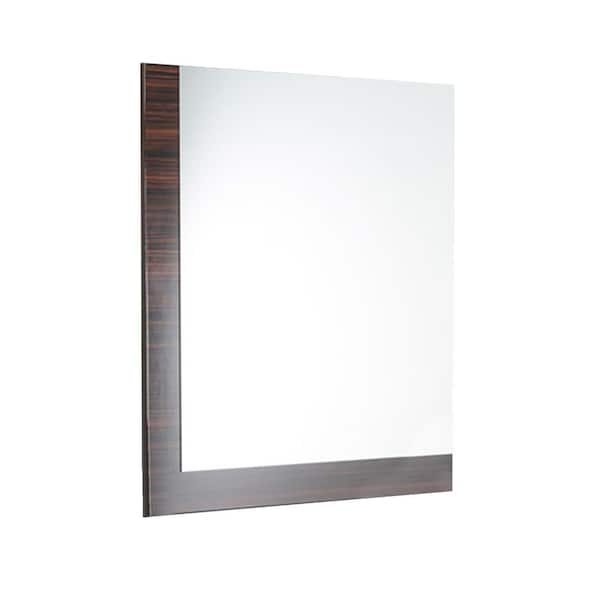 Valerie 41 in. x 39 in. Classic Rectangle Framed Brown Vanity Mirror