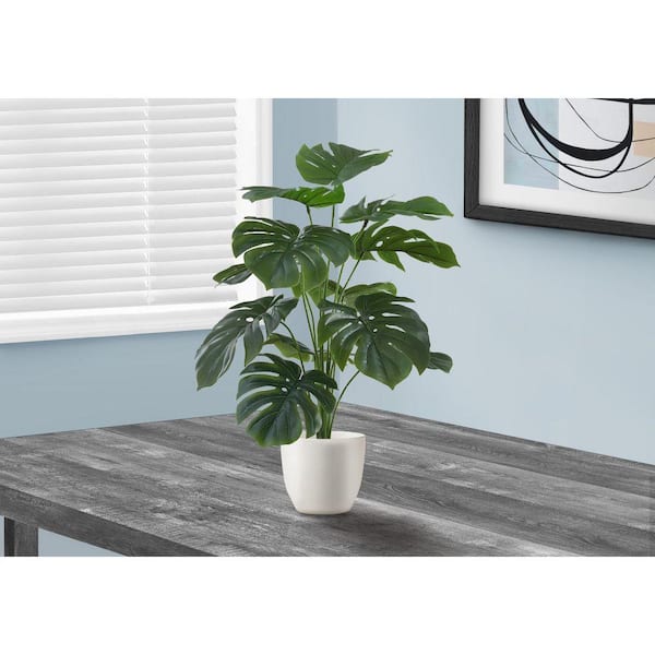 Unbranded 23.5 in. Artificial Green Indoor Monstera Plant, Real-Touch Faux  Potted Greenery, Adjustable Leaves Decor BF59B2710FF7106