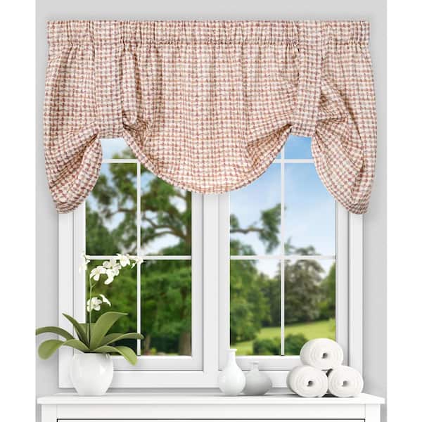 Unbranded Davins 22 in. L Cotton Tie-up Valance in Clay