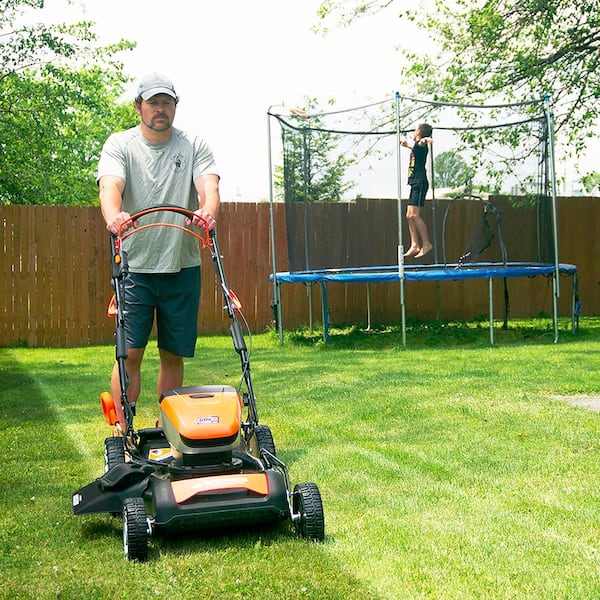 YARD FORCE 60 Volt Cordless Lithium ion Mower Blower Chainsaw