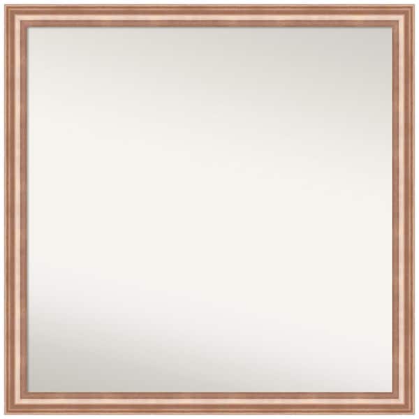 Amanti Art Harmony Rose Gold 28.5 in. W x 28.5 in. H Square Non-Beveled Wood Framed Wall Mirror in Gold