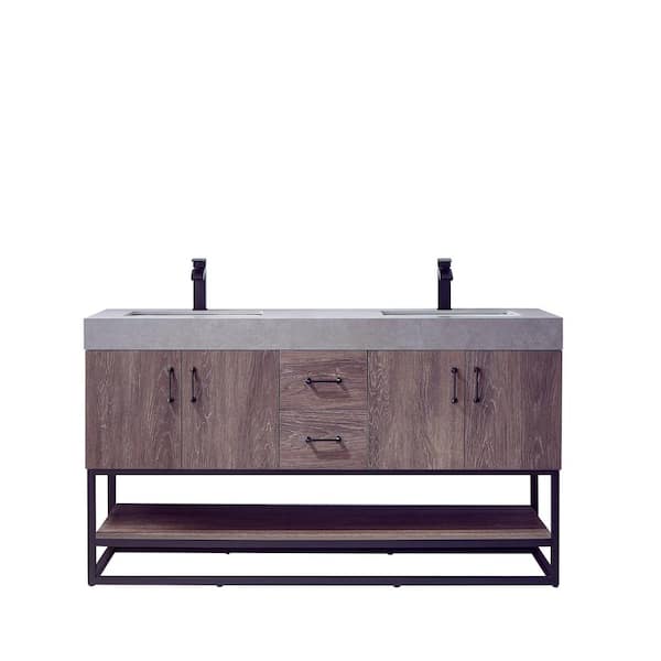 ROSWELL Alistair 60B in. W x 22 in. D x 34 in. H Double Bath Vanity in ...