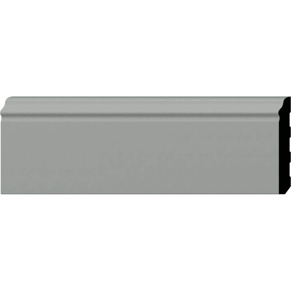Primed Gray Polyurethane Geometric Baseboard Moulding Sample