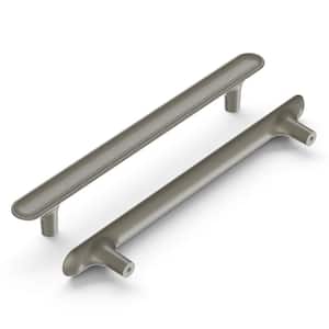 Maven Collection Pull 6-5/16 in. (160mm) Center to Center Satin Nickel Finish Modern Zinc Bar Pull (1-Pack )