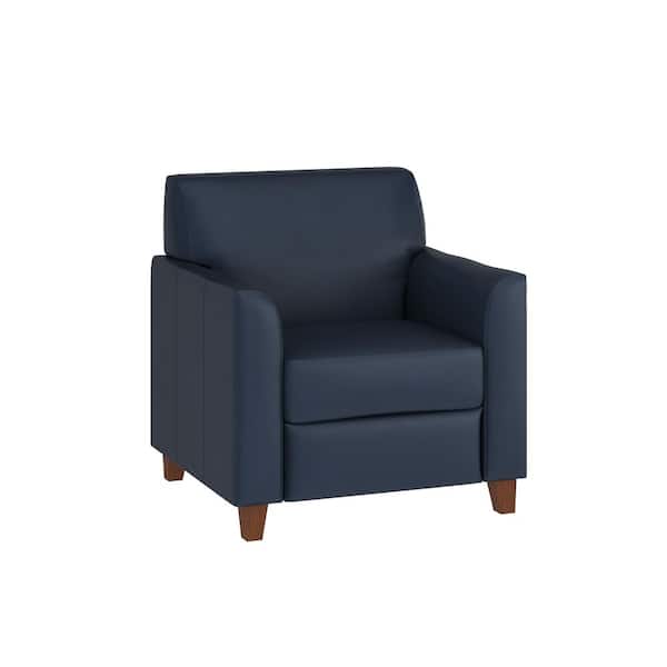Carnegy Avenue Hercules Diplomat Series Navy Faux Leather Soft Chair with Clean Line Stitched Frame