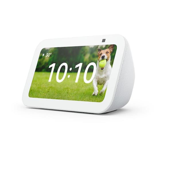B09B2QTGFY Echo Show 5 (3rd Generation) | 5.5 inch Smart Display with Alexa - Glacier White