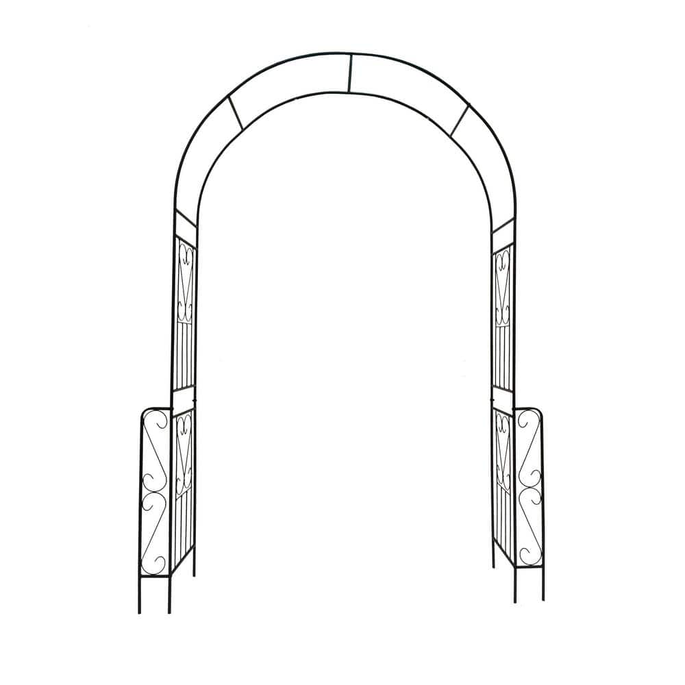 94.5 in. x 55 in. Black Metal Garden Arch Arbor Trellis Climbing Plants Support price history on PriceWatchPro