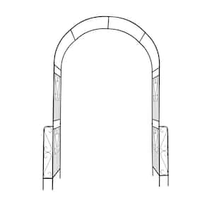 78 in. x 45 in. Metal Trellis Garden Arbor for Garden Climbing Plants ...