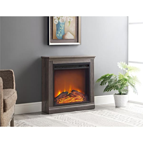 Ameriwood Home Bruxton Fireplace in Espresso