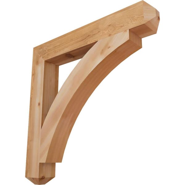 Ekena Millwork 5.5 in. x 42 in. x 42 in. Western Red Cedar Thorton Craftsman Smooth Bracket
