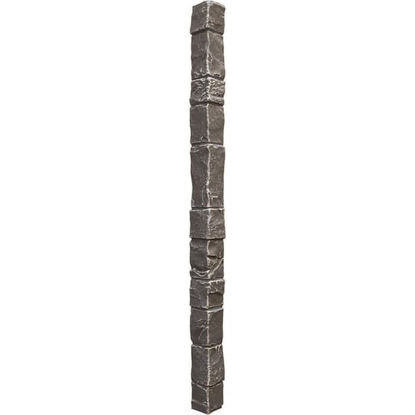 Universal Outside Corner for EverStone Faux Stone Siding Panels, 3"W x 3"D x 48"H, Graphite Color
