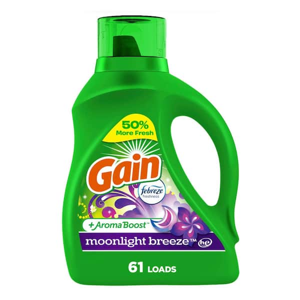 Gain 88 oz. Plus AromaBoost Moonlight Breeze Scent HE Liquid Laundry Detergent (61-Loads)