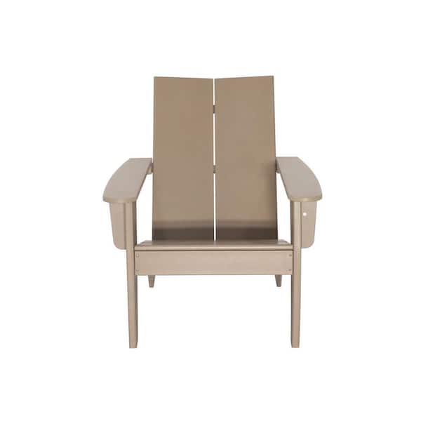 RST BRANDS Kamas Tan Stainless Steel Frame Modern Outdoor Adirondack Chair