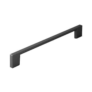 Armadale Collection 7-9/16 in. (192 mm) Matte Black Modern Rectangular Cabinet Bar Pull