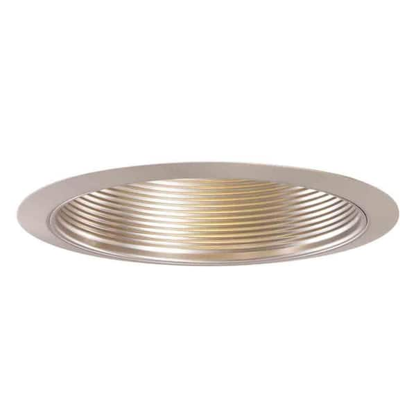 HALO 6 in. Satin Nickel Recessed Ceiling Light Metal Baffle Trim