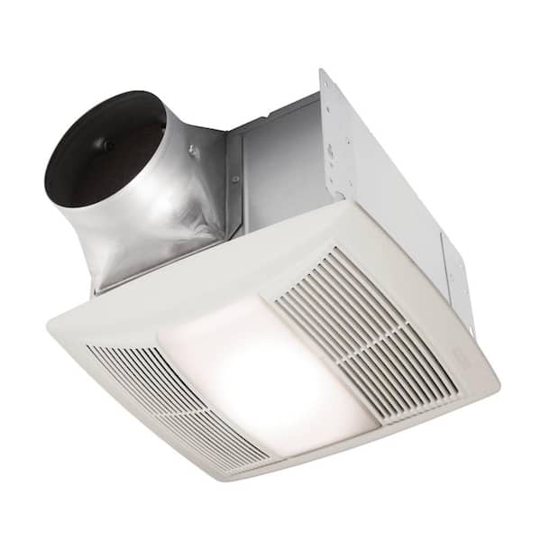 Broan Nutone Qt Series 130 Cfm Ceiling Bathroom Exhaust Fan With Led Light And Night Energy Star Qtn130le1 - Nutone Ceiling Bathroom Exhaust Fan With Light