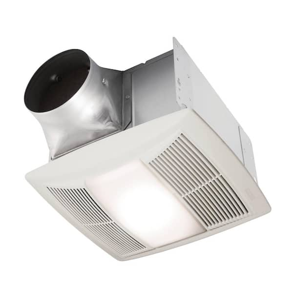 Broan-NuTone QT Series 130 CFM Ceiling Bathroom Fan with LED Light and Night STAR QTN130LE1 - The Depot