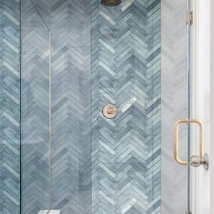 Stella Oceano Blue 2 in. x 10 in. Glossy Ceramic Subway Tile (5.16 sq. ft./Case)