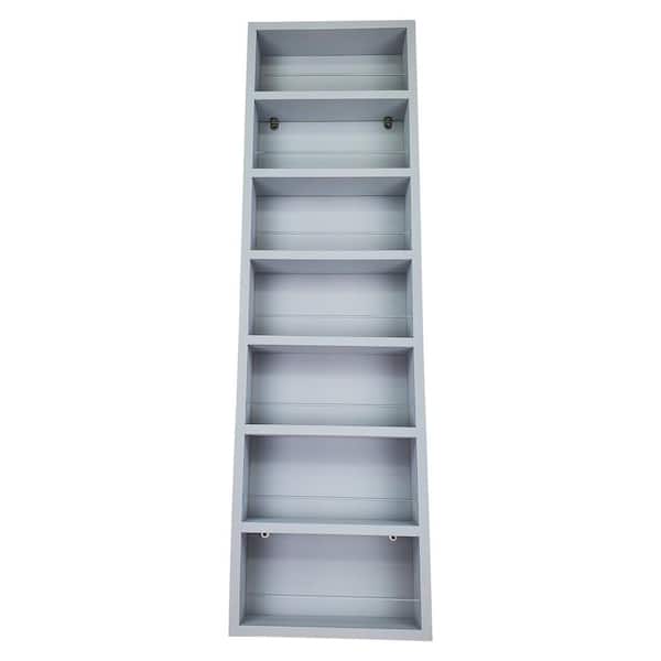 WG Wood Products 3.5 in. x 14 in. x 48 in. Cityscape Primed Gray Wood Spice Rack