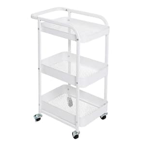 Steel 3-Tier Cart with Side Storage