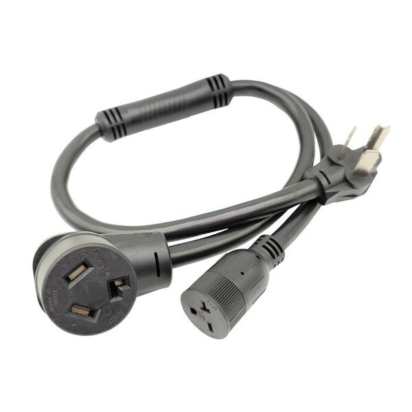 4FT DRYER EXTENSION CORD FEMALE 10-30R 3-PRONG RECEPTACLE MALE 10-30P 3-PIN PLUG 