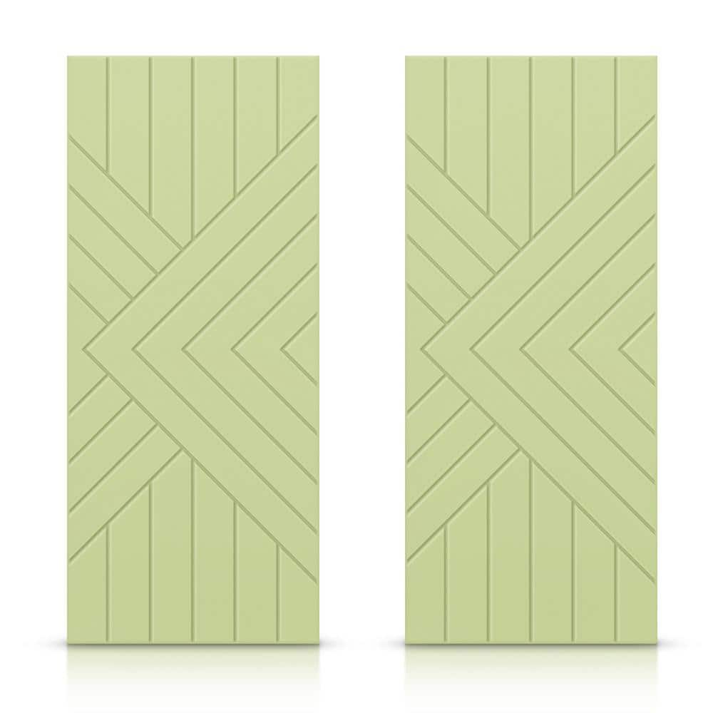 48 in. x 84 in. Hollow Core Sage Green Painted Composite MDF Interior Double Closet Sliding Doors price history on PriceWatchPro