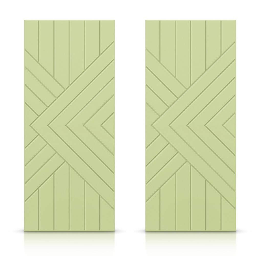 84 in. x 84 in. Hollow Core Sage Green Painted Composite MDF Interior Double Closet Sliding Doors price history on PriceWatchPro
