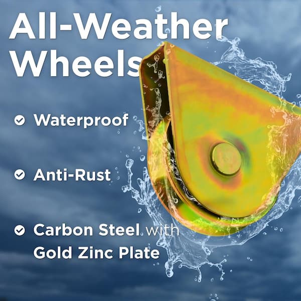 ALEKO 3.5 in. V-Groove Metal Gate Wheel for V-Profile Sliding Gate Tracks
